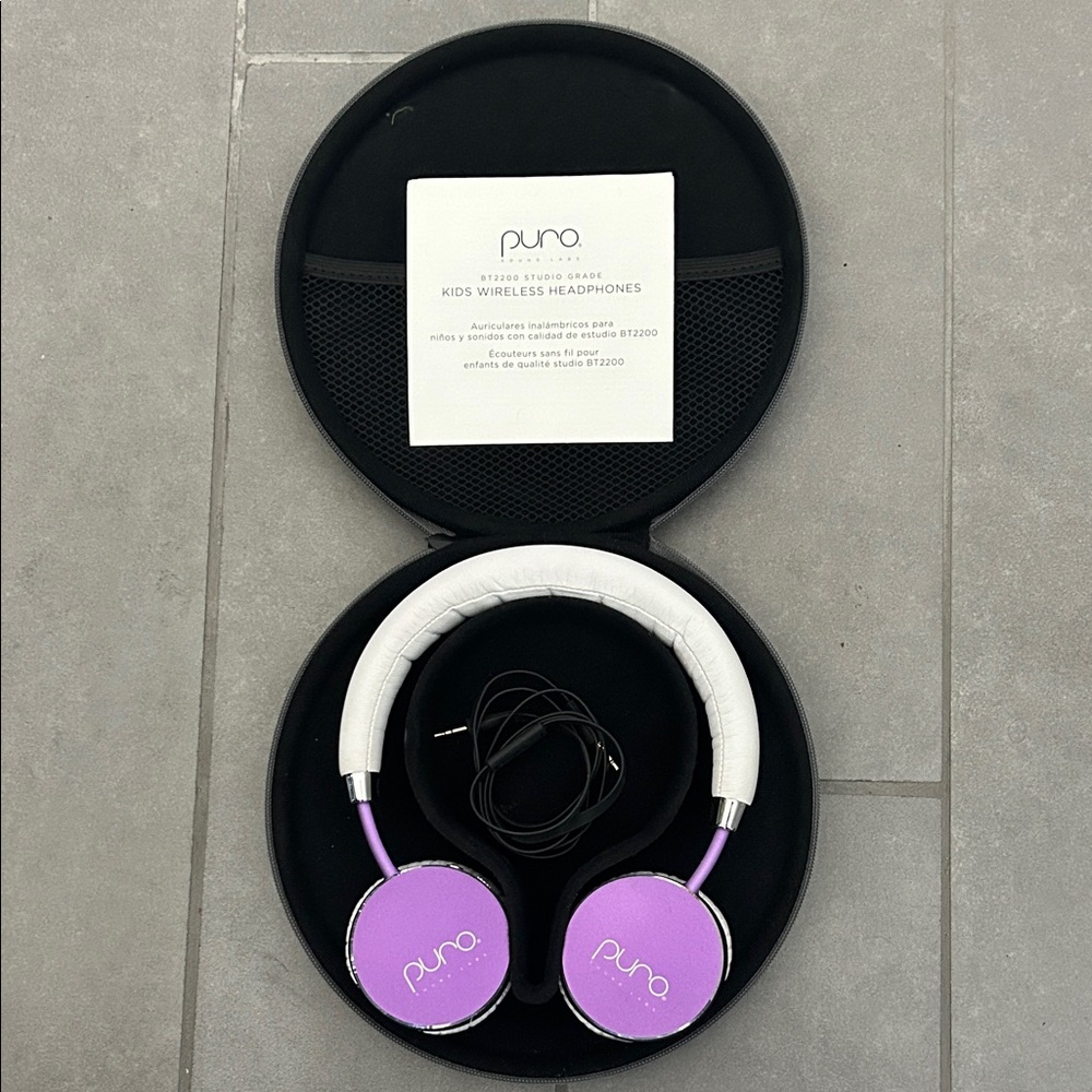 Puro Sound Lab Kids Wireless On-Ear Headphones - both Bluetooth & Wired use